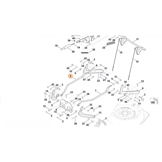Stihl  drążek, str. prawa kompl. 6170 760 8405